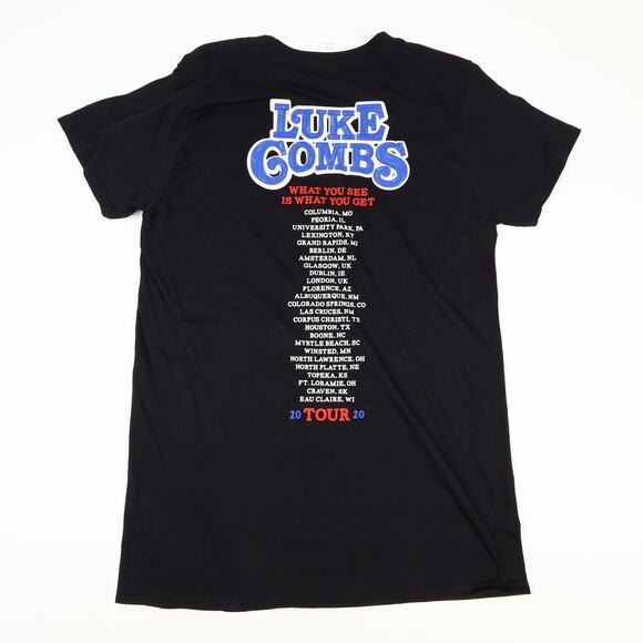 Luke Combs What You See Tour Mens Medium Tee T-Shirt Black - Picture 3 of 8